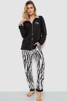 Піжама жіноча, колір чорно-бежевий, 219RP-10172 219RP-10172 фото